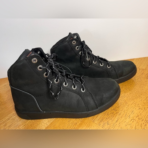 Harley-Davidson Other - Harley-Davidson Watkins Men’s Black Leather Boots Size 8.5 Moto Riding Casual